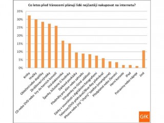 Nejčastěji budou lidé na internetu nakupovat knihy.