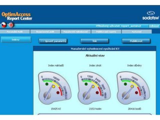 Uživatelské rozhraní systému OptimAccess Report Center