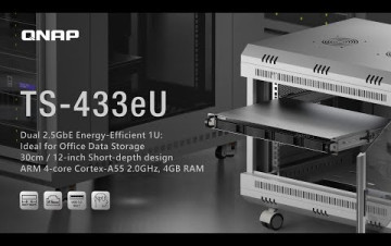 Embedded thumbnail for Čtyřpozicový NAS QNAP TS-433eU do 1U racku