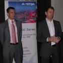 Vlevo Petr Varvařovský (obchodní ředitel Atlantis Telecom) a vpravo Peter Friedsam (obchodní ředitel Aastra pro ČR a SR)